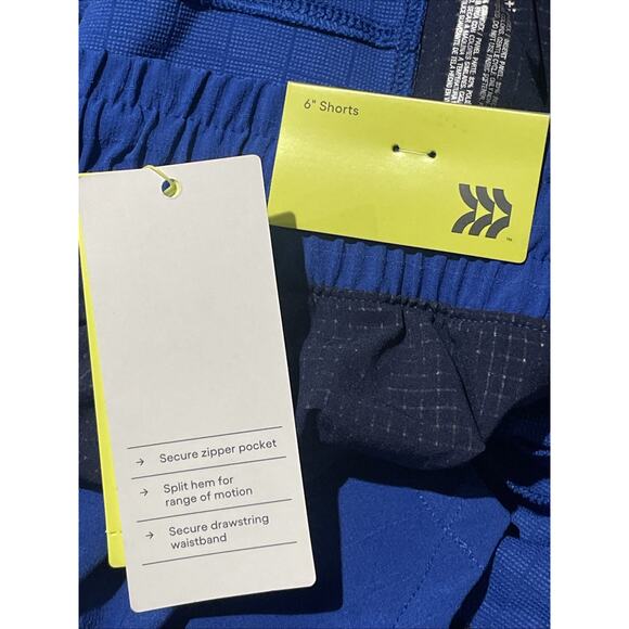 All in Motion Sz Medium Royal Blue Quick Dry Trail Shorts 6" Inseam NWT - Picture 5 of 11
